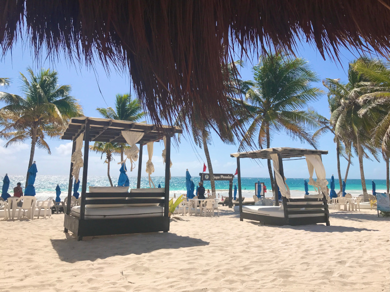 Plage de Tulum au Mexique