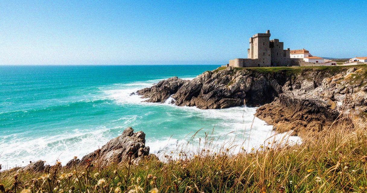 Château de l'île d'Yeu au bord de l'océan